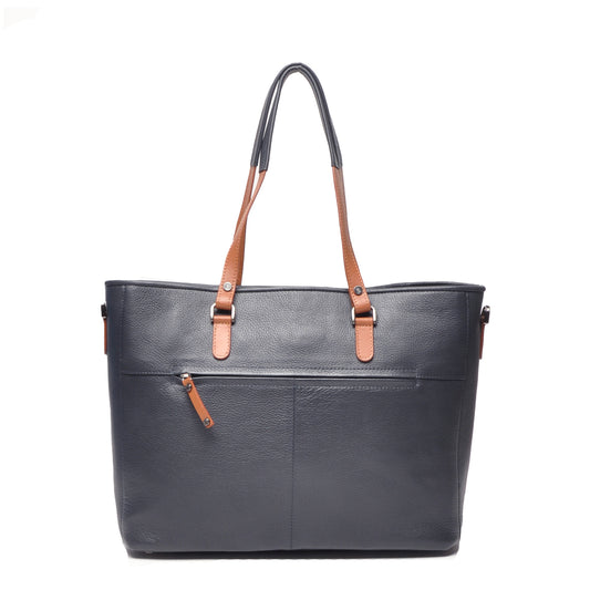 Leren Laptoptas 15.6 Inch Dames Elba | Donkerblauw