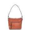 Leren Mini Schoudertas Dames | Donker Cognac