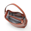 Leren Schoudertas Dames Icon | Donker Cognac
