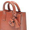 Leren MINI Crossbody-tas Dames | Donker cognac