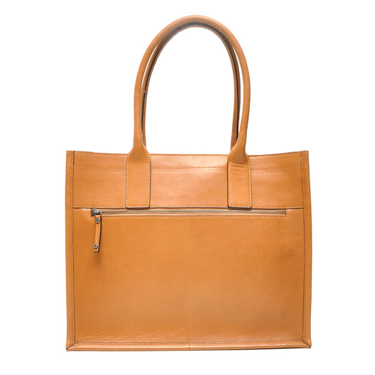 Leren Dameslaptoptas 15.6 inch Icon | Cognac