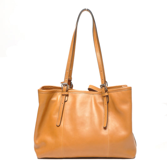Leren Schoudertas Dames Icon | Cognac