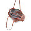 Leren Schoudertas Dames Icon | Donker Cognac