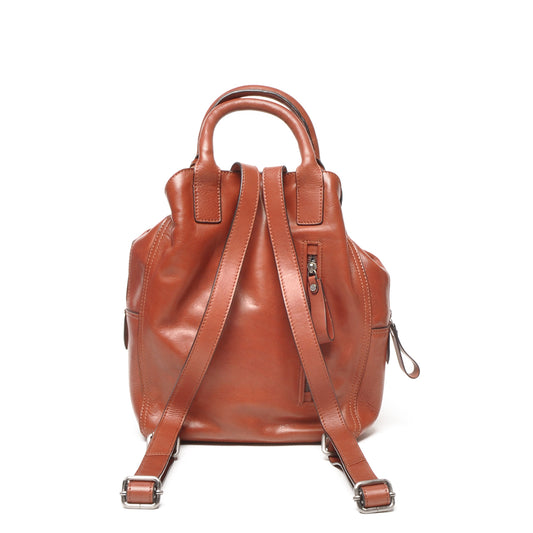 Leren Rugzak Dames Icon | Donker Cognac